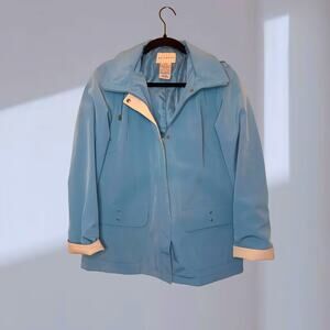 White Stag Light Blue Faux Leather Jacket (S / 4–6)
